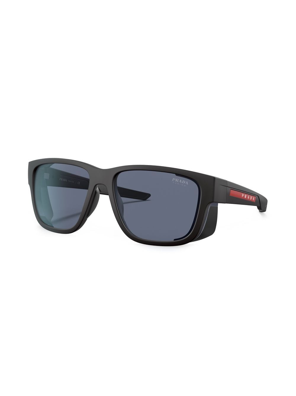 Shop Prada Logo-print Tinted Sunglasses In Schwarz