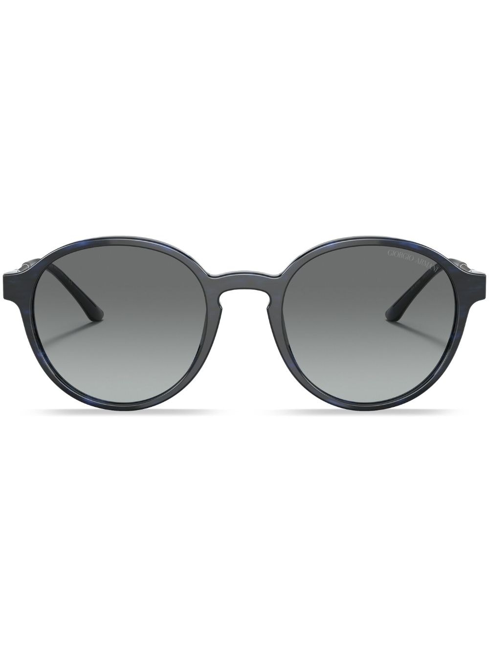 Giorgio Armani Panto Round-frame Sunglasses In Black
