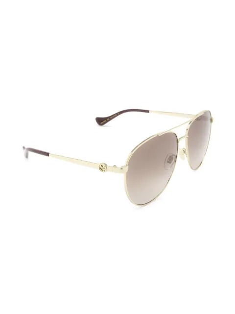 Gucci Eyewear Interlocking G pilot-frame sunglasses GG1088S002 - 1