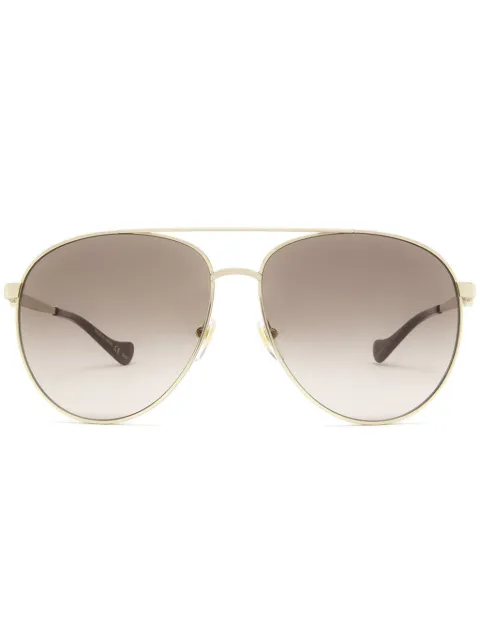 Gucci Eyewear Interlocking G pilot-frame sunglasses GG1088S002 - 0