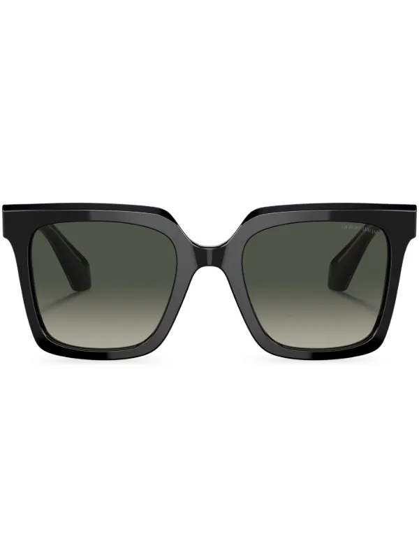 Giorgio Armani Black Oversized Sunglasses Giorgio Armani Oversized Sunglasses - Black | Editorialist main image 2