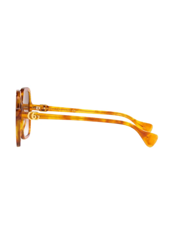 Gucci Eyewear オーバーサイズ サングラス | ブラウン | FARFETCH JP
