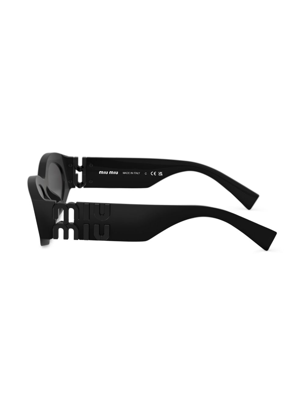 Shop Miu Miu Miu Glimpse Oval-frame Sunglasses In 1bo5s0 Matte Black