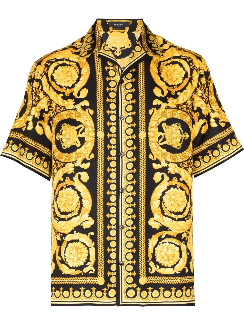 Barocco print silk shirt