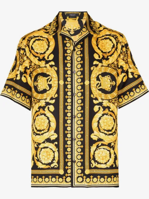 Versace Barocco-print silk shirt