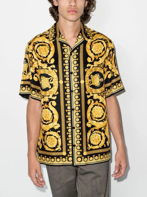 Versace Barocco-print Silk Shirt - Farfetch