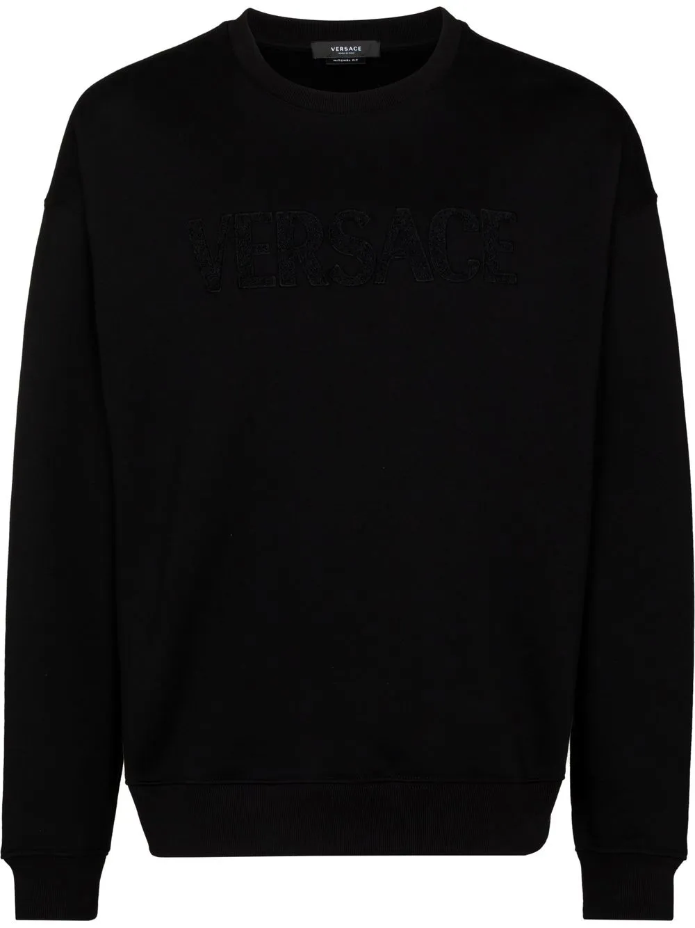 

Versace sudadera con cuello redondo y logo bordado - Negro