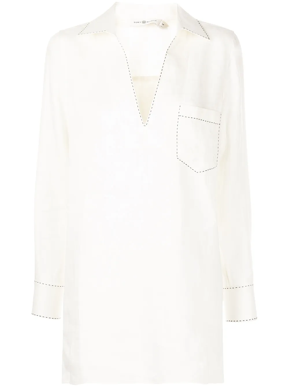 

Tory Burch camisa bordada - Blanco