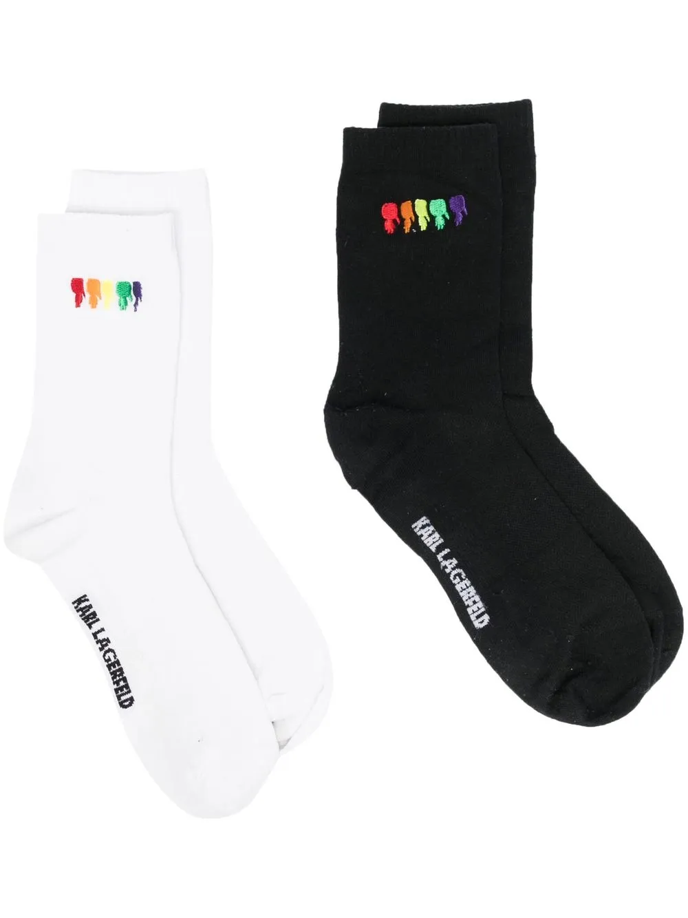 

Karl Lagerfeld K/Pride two-pack socks - White