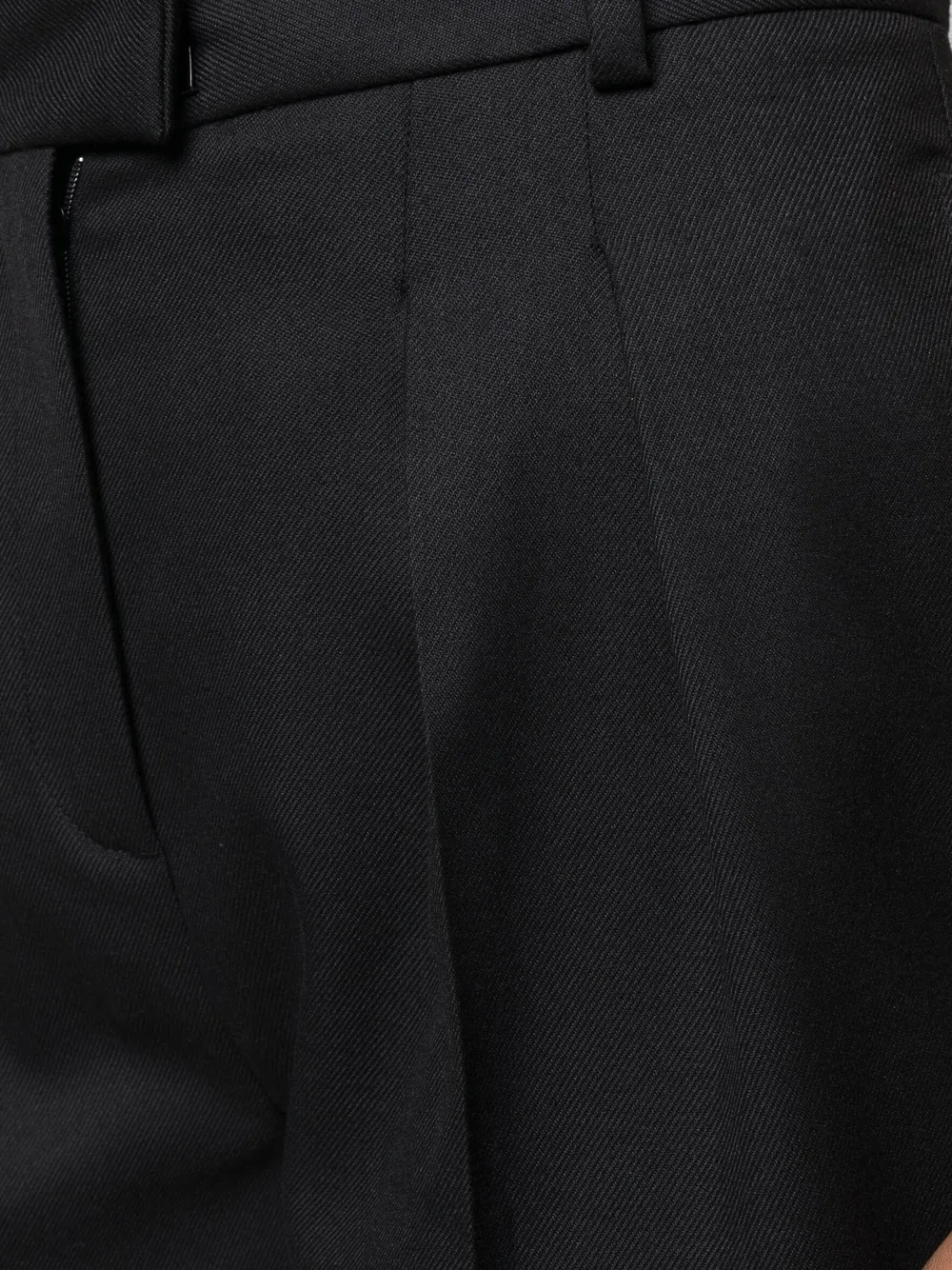 Karl Lagerfeld High-rise Cropped Trousers In Black