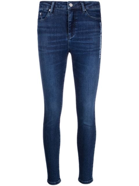 Karl Lagerfeld skinny jeans con tiro medio