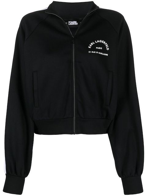 Karl Lagerfeld zip-up logo track jacket