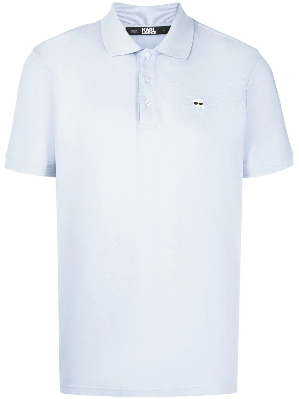 

Karl Lagerfeld Ikonik embroidered polo shirt - Blue