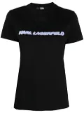 Karl Lagerfeld Future-print organic cotton T-shirt - Black