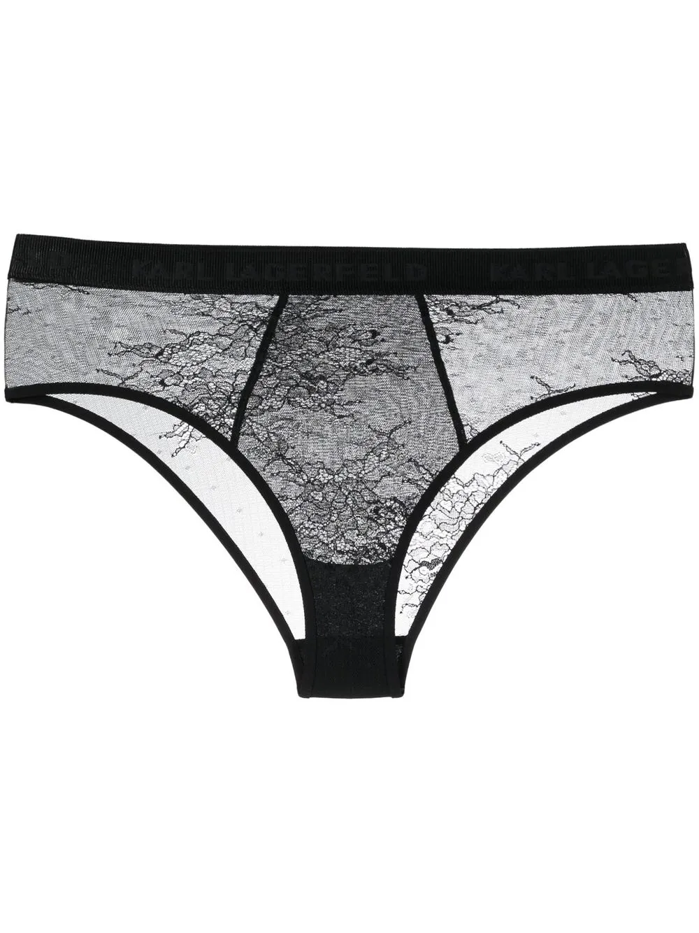 

Karl Lagerfeld lace low-rise briefs - Black