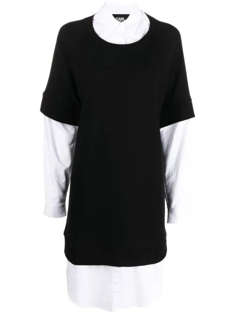Karl Lagerfeld layered shirt sweatshirt dress