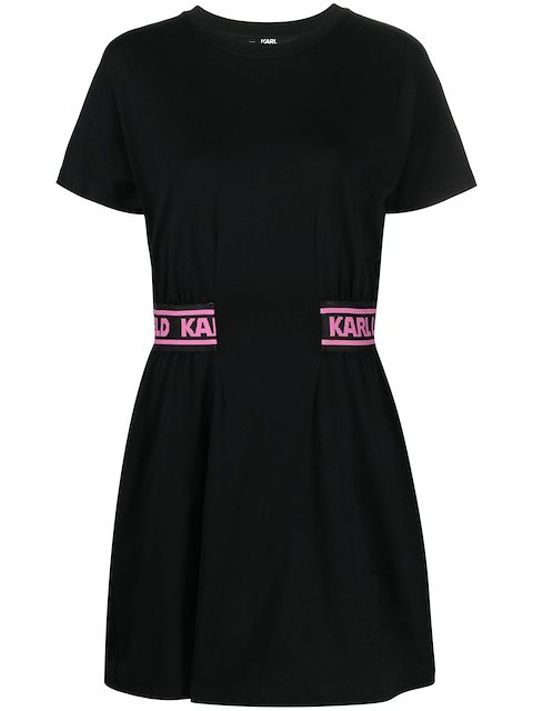 Karl Lagerfeld logo-trim T-shirt dress