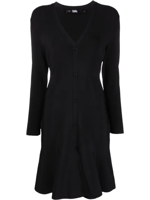 Karl Lagerfeld buttoned knitted dress