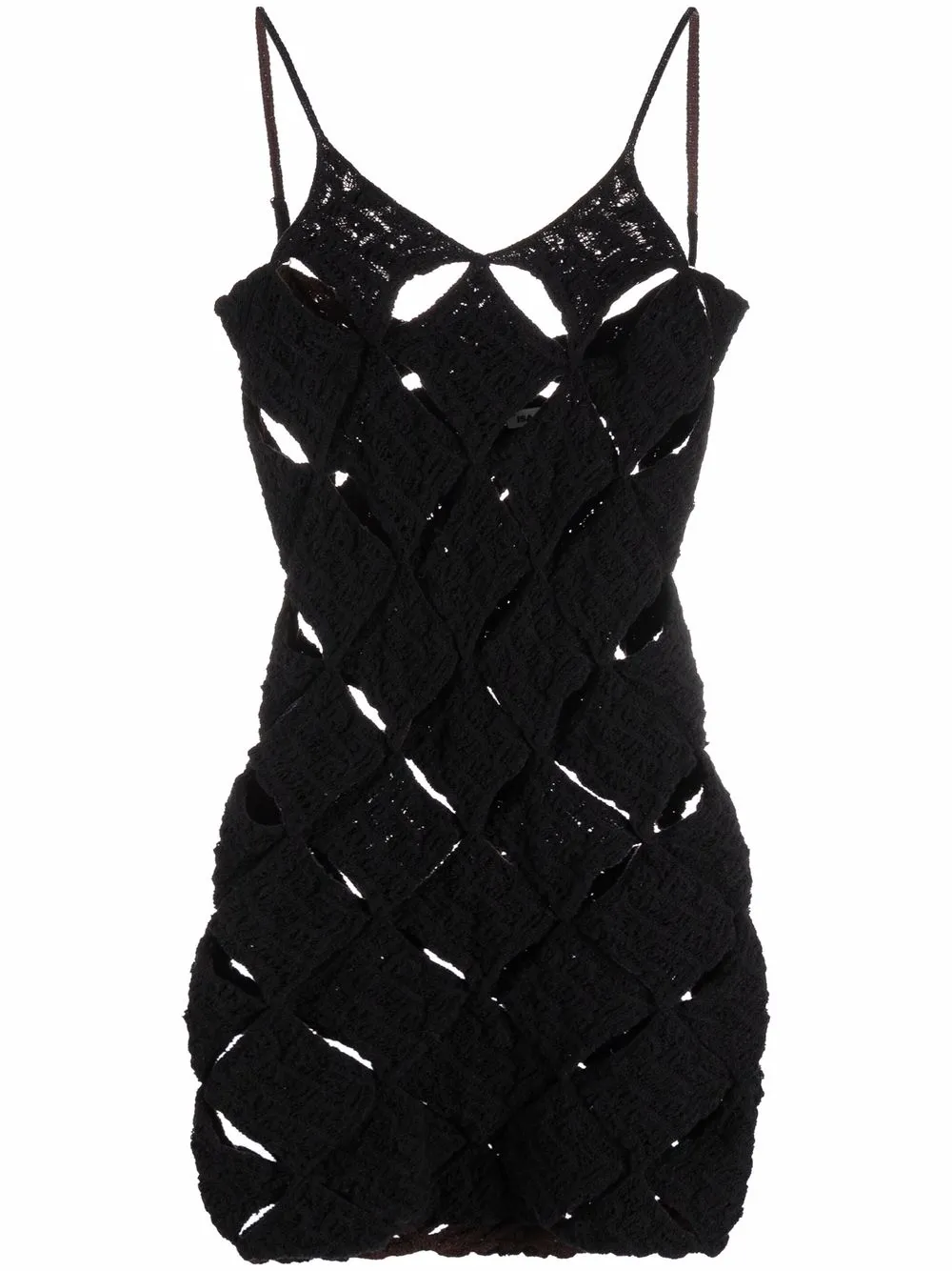 

Isa Boulder argyle open-knit dress - Black
