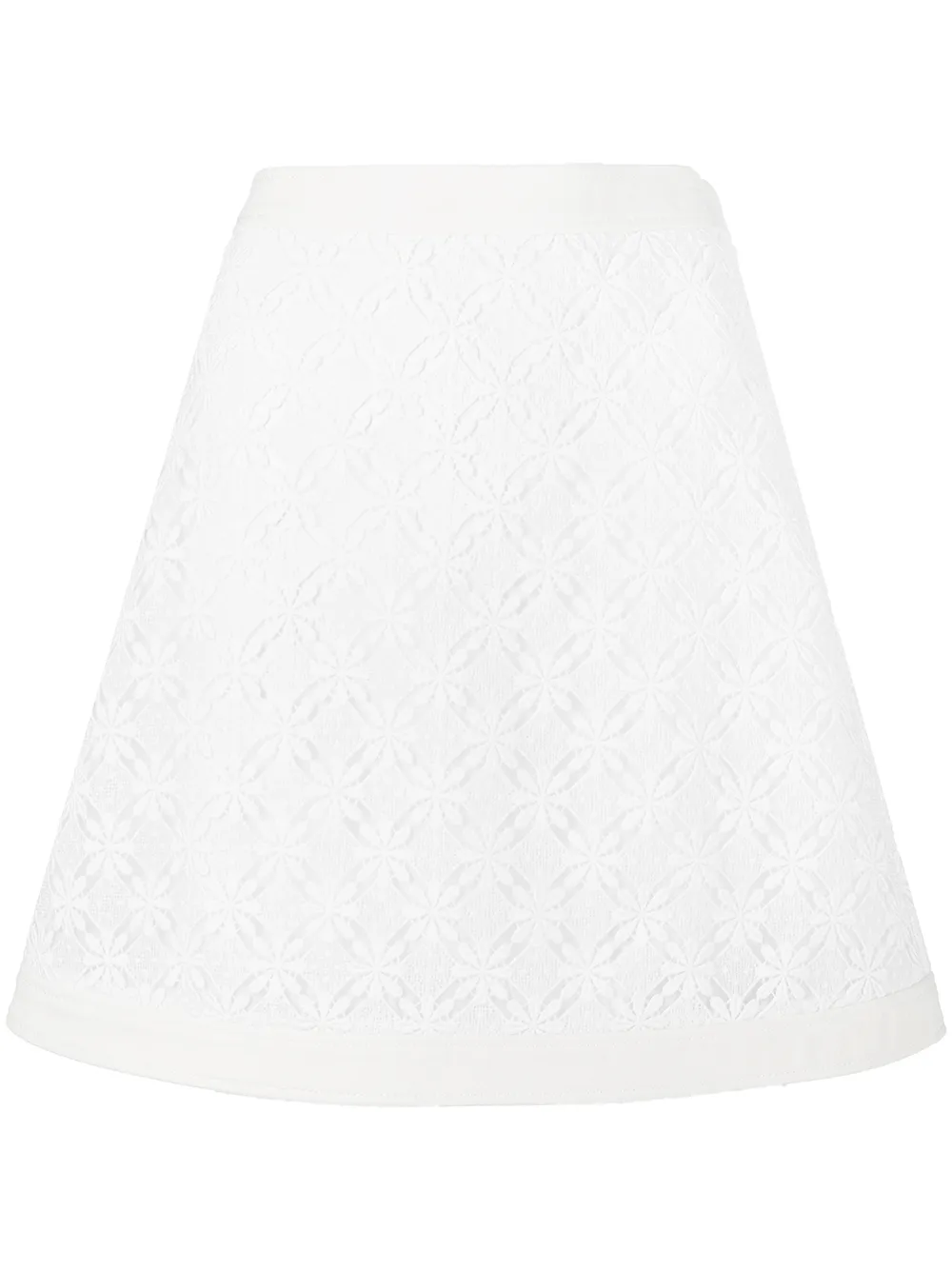 

Giambattista Valli minifalda de crochet floral - Blanco