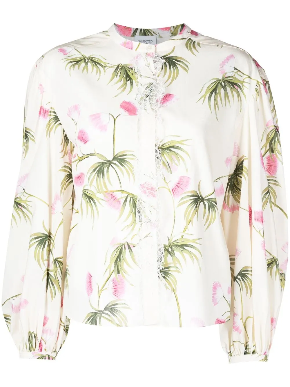 

Giambattista Valli floral-print cotton blouse - White