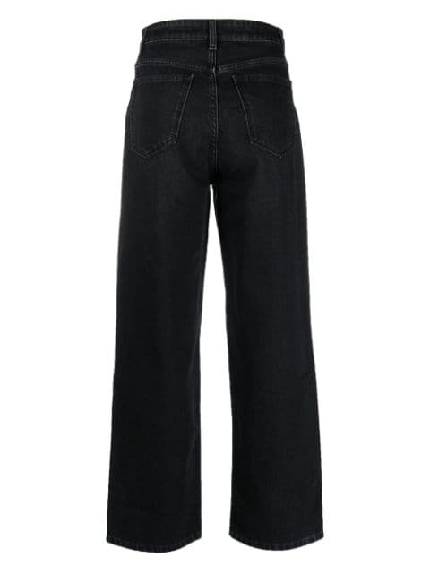 Kay Black-Wash high-waisted jeans