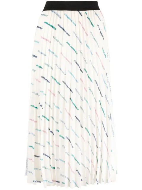 Karl Lagerfeld Future Logo-print pleated skirt