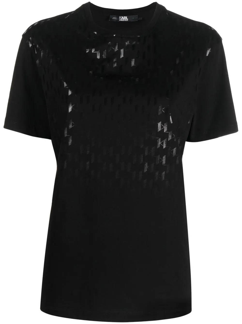 

Karl Lagerfeld playera con logo estampado - Negro