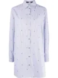 Karl Lagerfeld monogram stripe tunic shirt - Blue