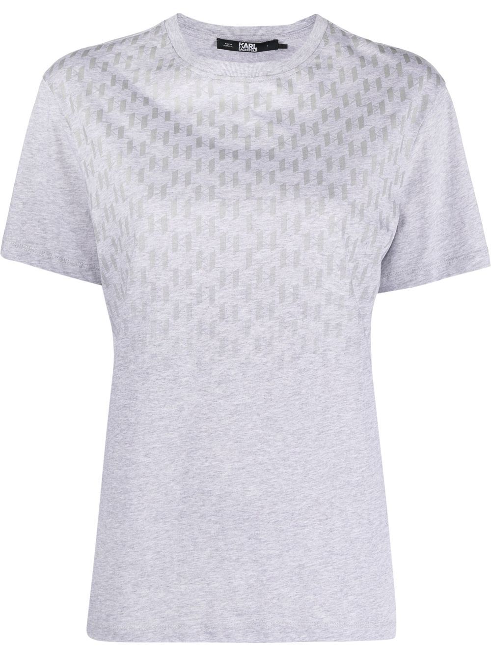 

Karl Lagerfeld playera con logo estampado - Gris