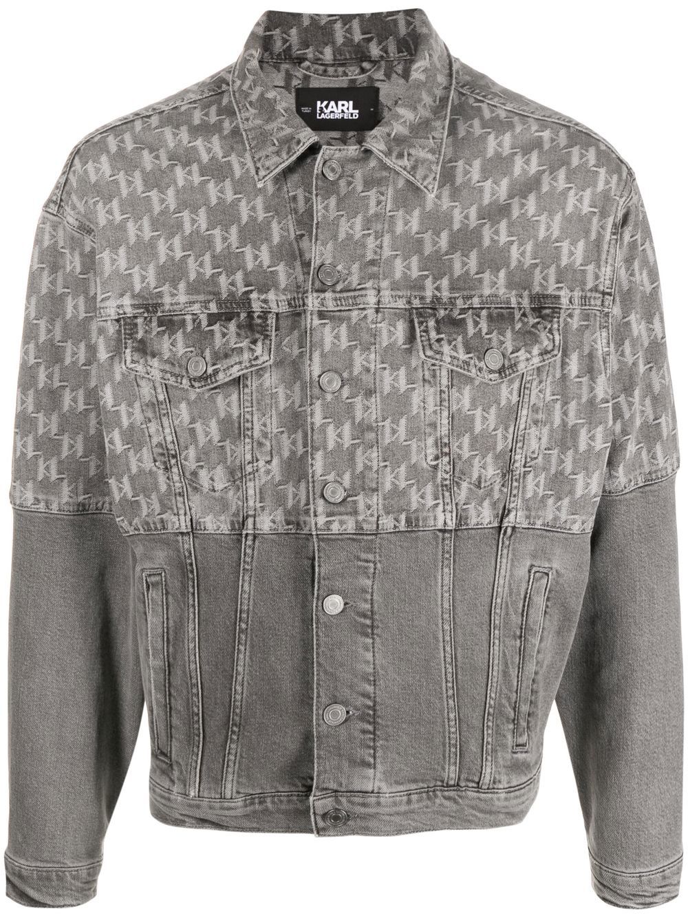 Karl Lagerfeld Monogram Denim Jacket - Farfetch