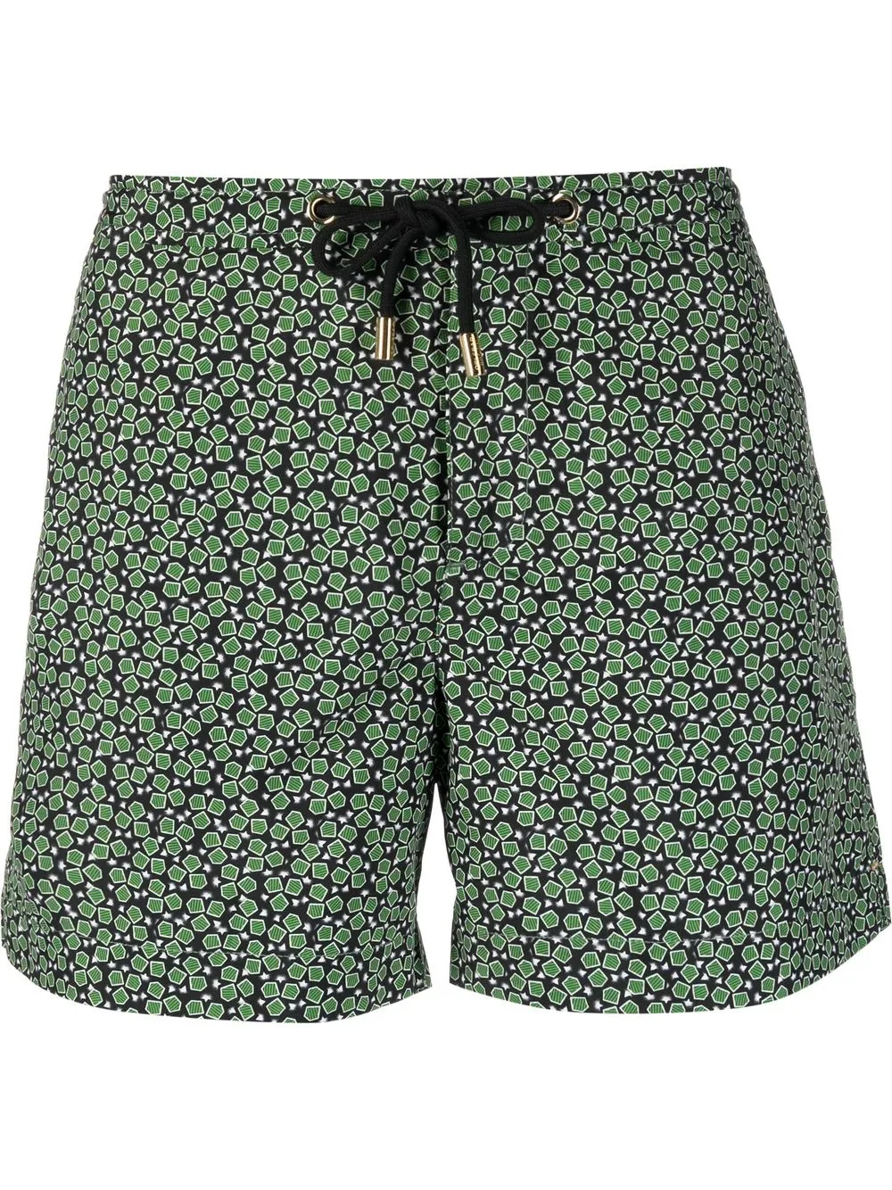 

Orlebar Brown geometric-print drawstring-waist swim shorts - Black