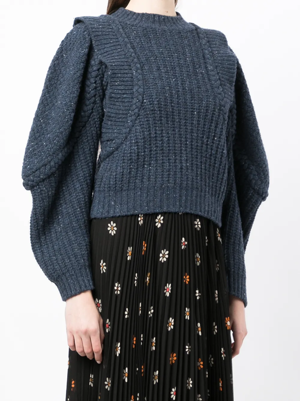 sea 羊腿袖粗针织毛衣 图 3