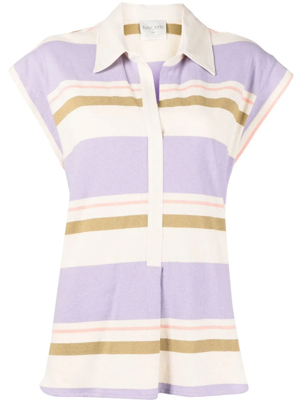 

Forte Forte striped polo top - Purple