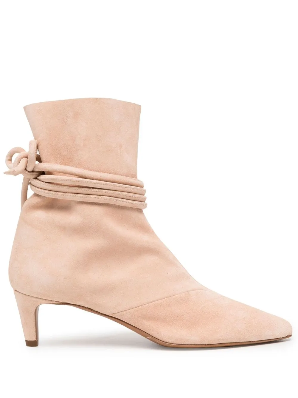 

Forte Forte tied leather ankle boots - Pink