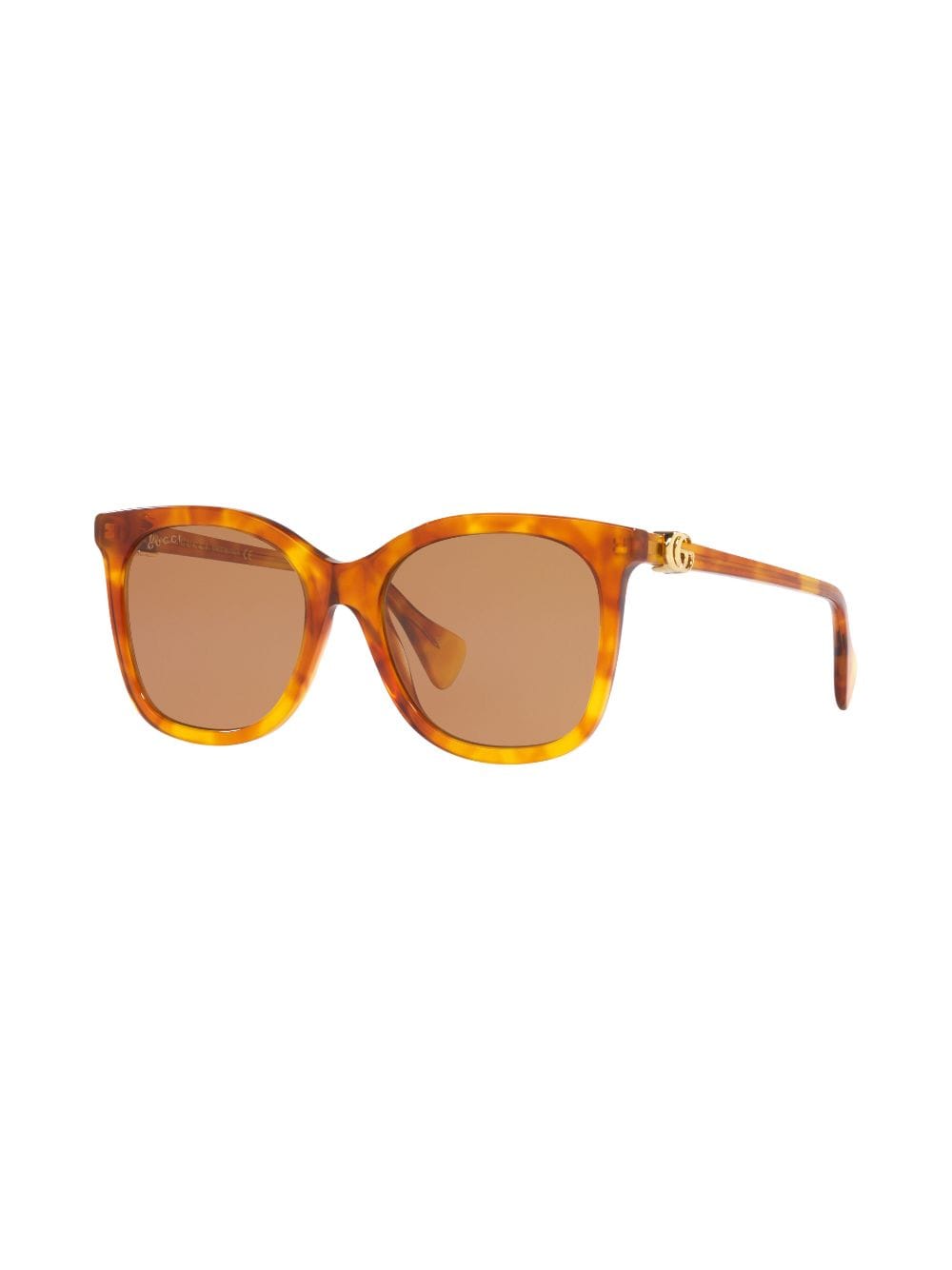 Shop Gucci Tinted-lenses Oversize-frame Sunglasses In 1800d1 Brown