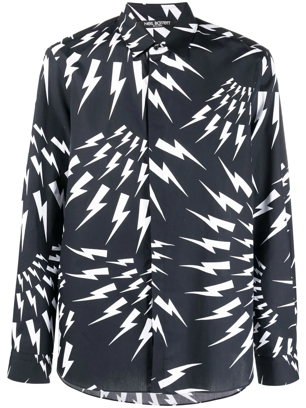 

Neil Barrett playera con motivo Thunderbolt - Negro