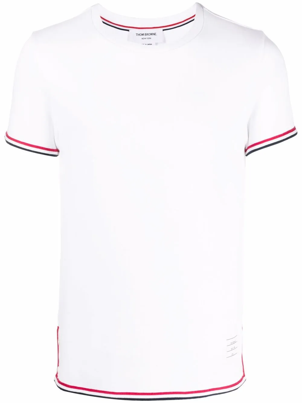 

Thom Browne contrast-trim short-sleeve T-shirt - White