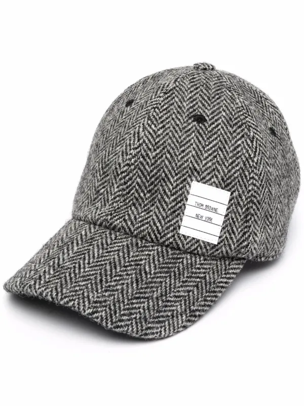 Thom Browne herringbone-tweed Baseball Cap - Farfetch