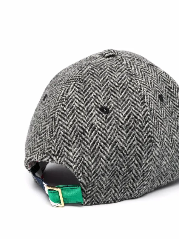 Thom Browne herringbone-tweed Baseball Cap - Farfetch