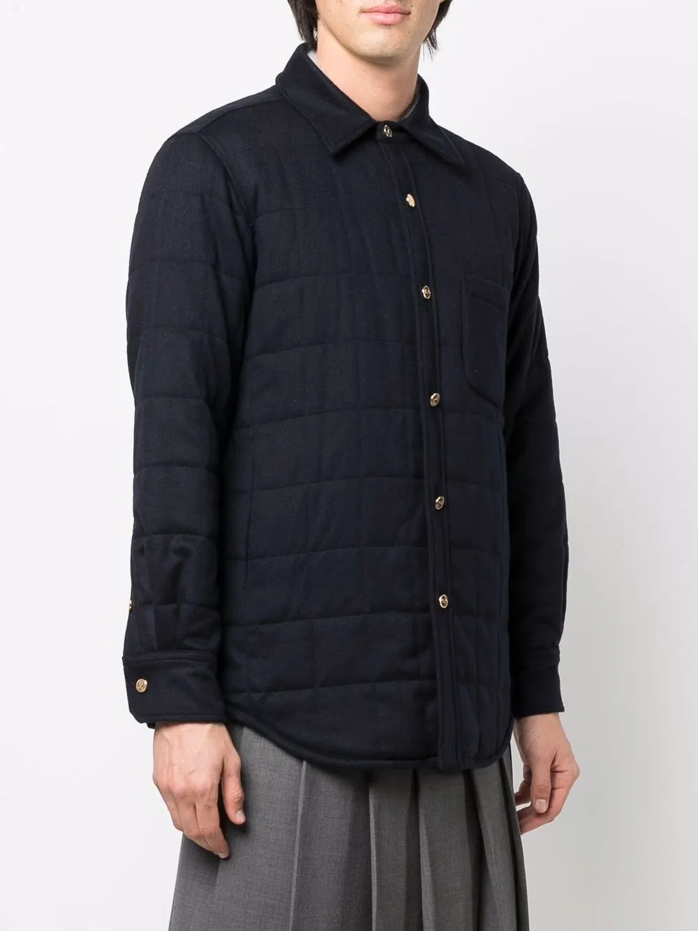 Thom Browne Lightweight Down Jacket In Blue