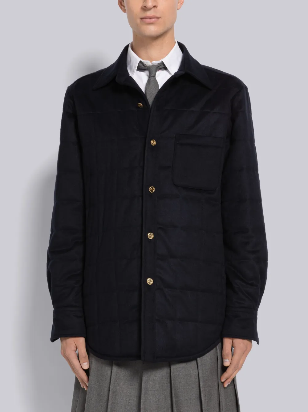 Thom Browne Lightweight Down Jacket In Blue