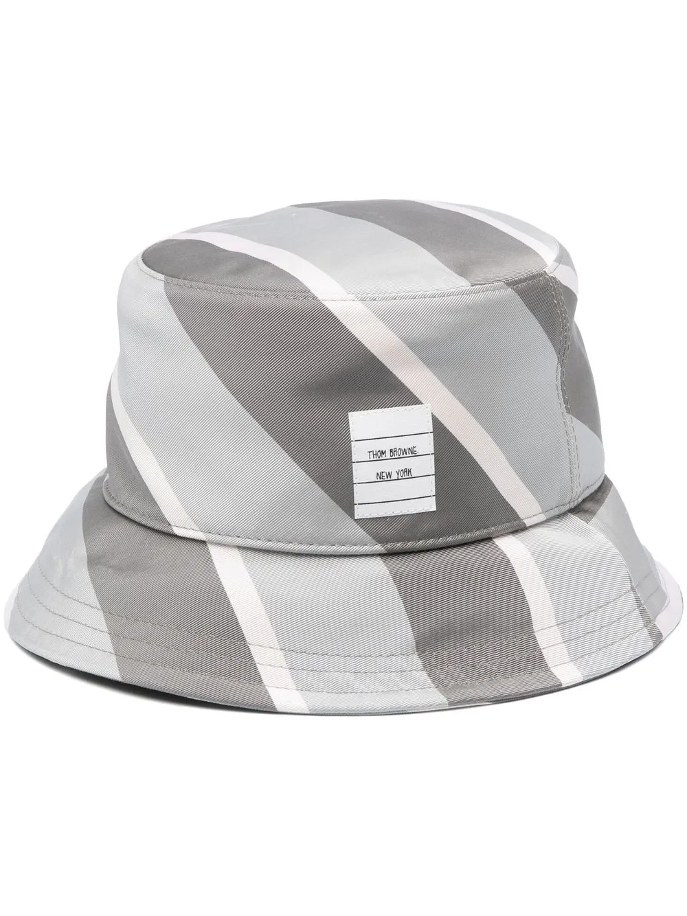

Thom Browne stripe-print cotton bucket hat - Grey