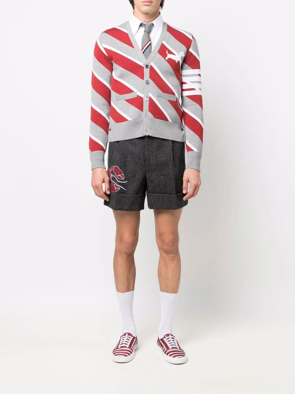 Thom Browne Gestreept vest - Grijs