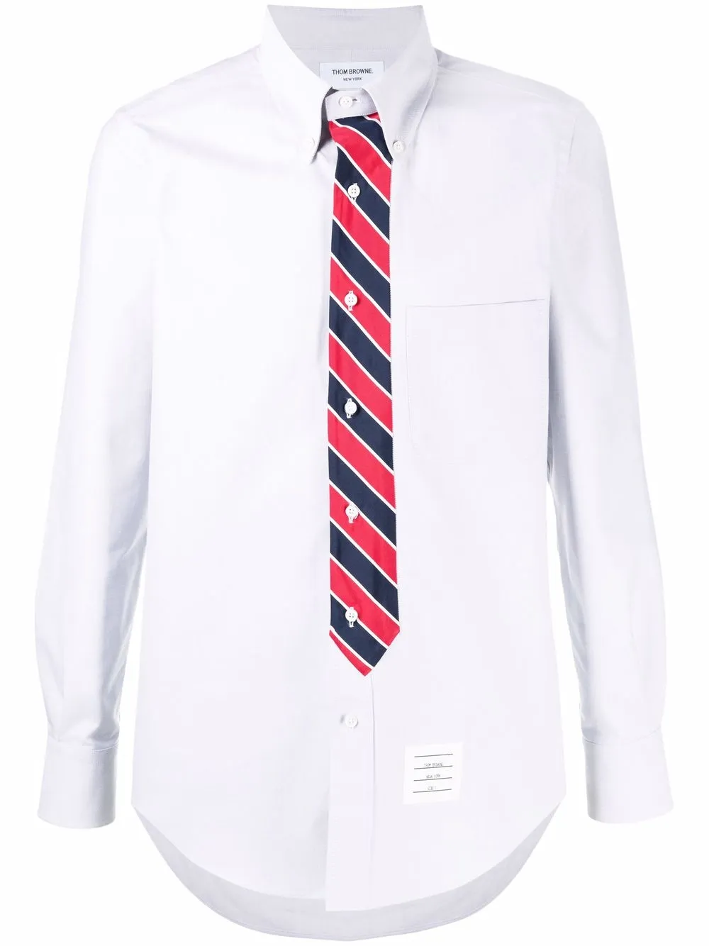 

Thom Browne trompe l'oeil cotton Oxford shirt - Grey