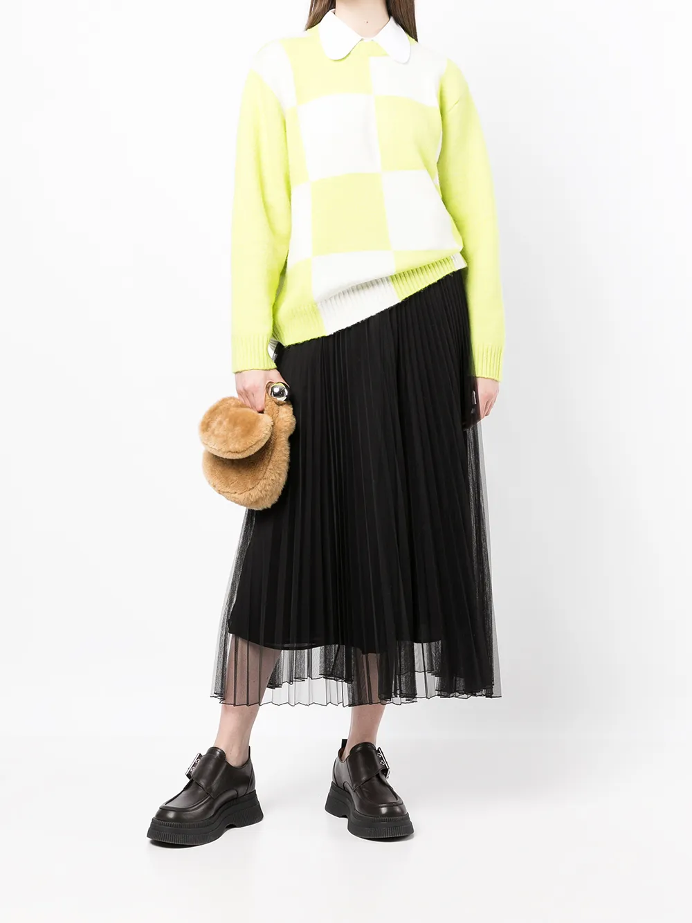 Baum Und Pferdgarten oversized-check sweater | Knitted Sweaters | Image 2