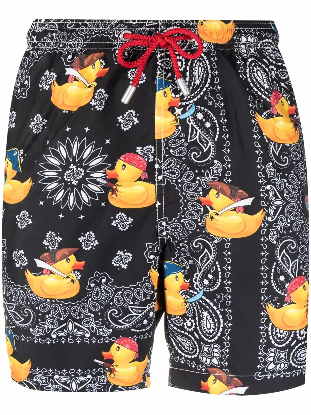 

MC2 Saint Barth shorts de playa con estampado gráfico - Negro