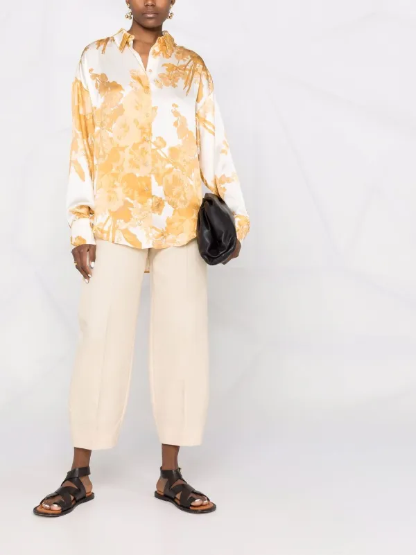 Gold Hawk floral-print long-sleeve 