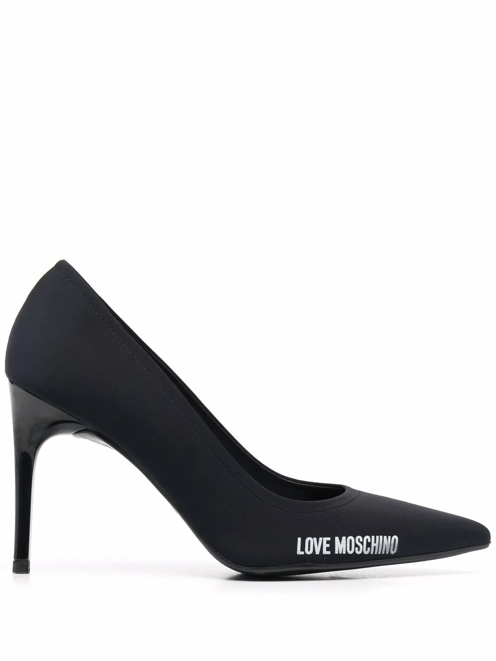 

Love Moschino logo pointed pumps - Black