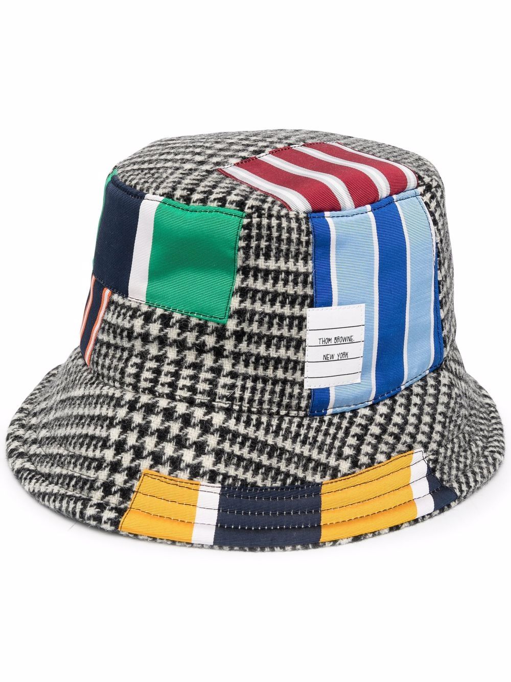 Image 1 of Thom Browne patchwork-detail bucket hat